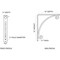 Ekena Millwork Legacy Wrought Iron Bracket, (Single center brace), Powder Coated Black 1 1/2"W x 10"D x 12"H BKTM01X10X12SLE - alternate 8